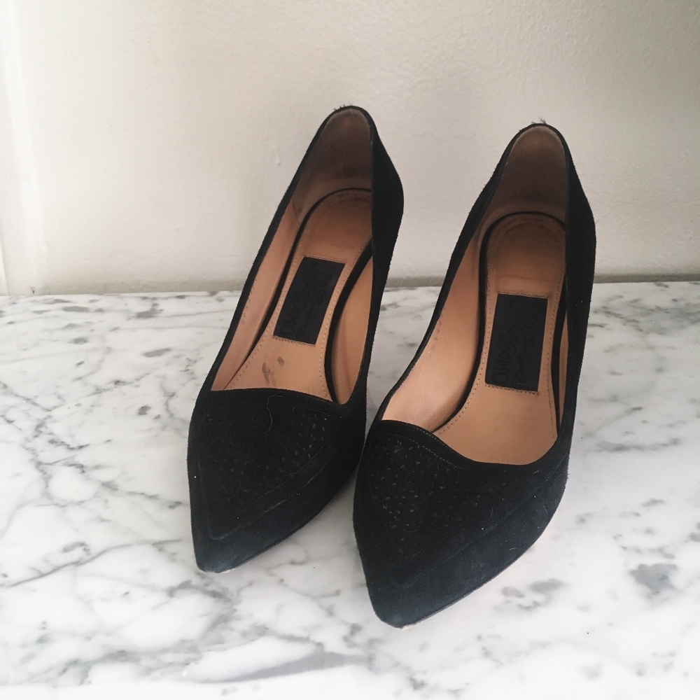 Black Velvet Salvador Ferragmo Heels